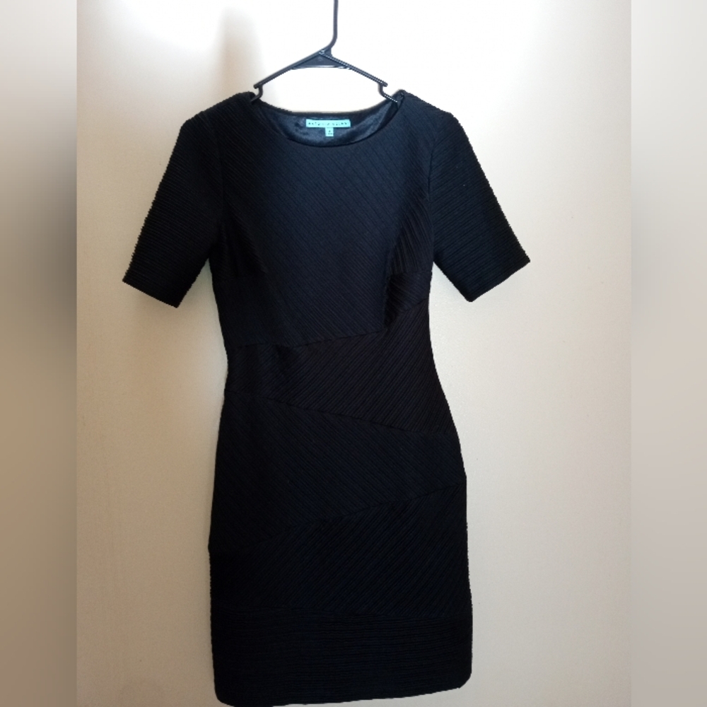Antonio Melani Textured Black Mini Dress